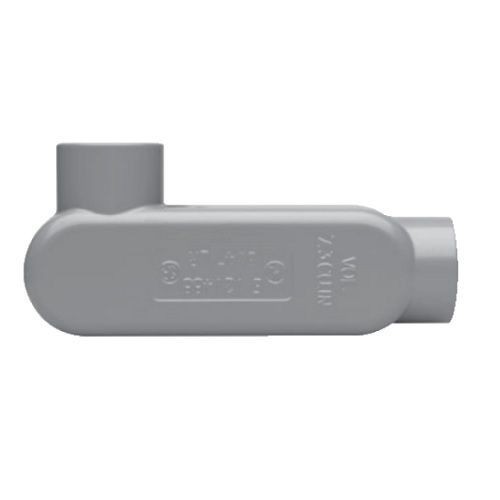 Crouse-Hinds Condulet® LR29 Type LR Conduit Outlet Body, 3/4 in Hub, Mark 9, 8 cu-in, Copper Free Aluminum, Natural