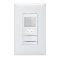 Sensor Switch™ WSX WH Rectangular Single Relay Wall Mount Occupancy Sensor, 120/277 VAC, Passive Infrared Sensor, 20 ft Coverage, 180 deg, Wall Mount