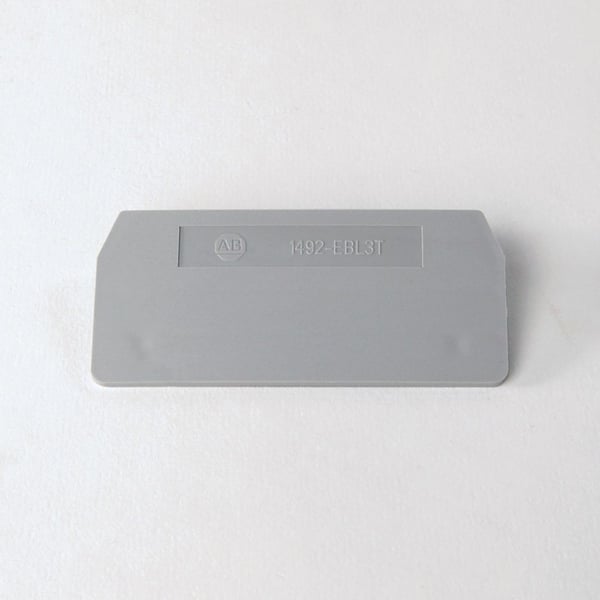 Allen-Bradley 1492-EBL3T End Barrier, For Spring Clamp Type TB, 2 x 30.6 x 64.5mm (0.08 x 1.20 x 2.54 in), Gray, for Use With 1492-L3T, LG3T