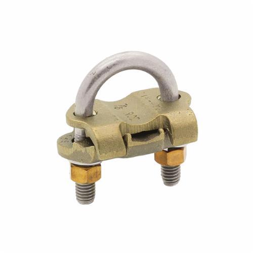 GUV5821Blackburn® E-Z Ground® GUV5821 Type GUV Non-Insulated U-Bolt Grounding Clamp, 5/8 to 3/4 in Rod, 4 to 2/0 AWG Conductor, Copper