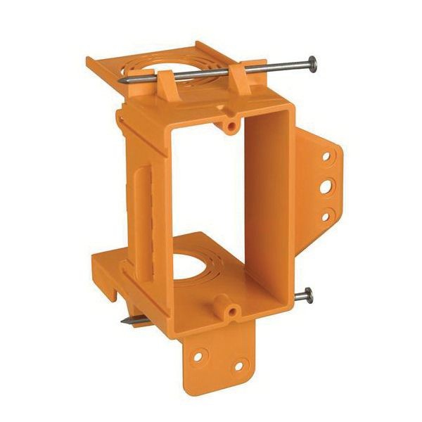 SC100ACarlon® SC100A 1-Gang Low Voltage Bracket, 3/4 in, 1 in, 1-1/4 in Resi-Rings, Non-Metallic, Orange