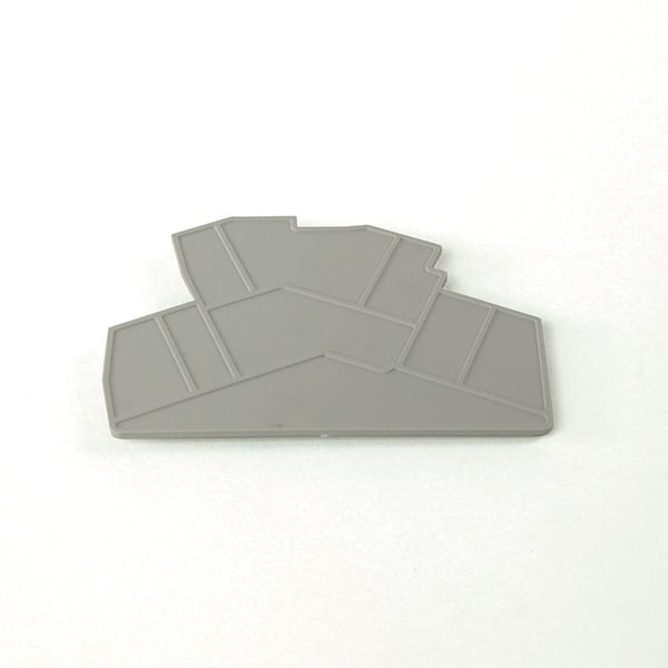 Allen-Bradley 1492-EBLD4 End Barrier, For Spring Clamp Type TB, 2 x 52 x 76mm (0.08 x 2.05 x 2.99 in), Gray, for Use With 1492-LD4, LD4C, LDG4, LDG4C, LD4DF, LD4DR, LD4RBa, LD4SS