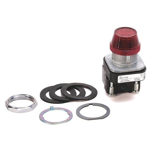 800T-P16RAllen-Bradley, 800T-P16R, 30.5mm Type 4/13 Pilot Light, Xfmr, No Test Option, Incand., Red, 120V AC 50/60 Hz