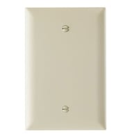 Pass & Seymour® TradeMaster® TPJ13-I Junior Jumbo Blank Wallplate, 1 Gang, 4.9 in, Thermoplastic, Ivory