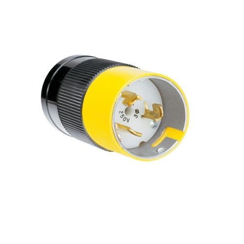 CS8465Pass & Seymour® Turnlok® CS8465 Locking Plug, 480 VAC, 50 A, 2 Poles, 15 Wires, Black/White