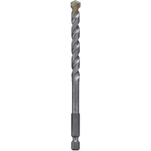 Dewalt DW5225 Hammer Drill Bit, 1/4 in Dia,  6 in L, Carbide Tip, Four Flute Design, Round Shank with 3 Flats