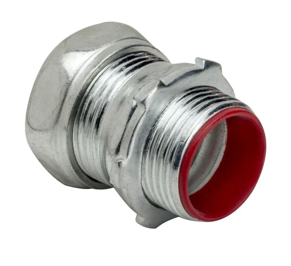 657SITopaz® 657SI Concrete Tight Conduit Connector With Steel Locknut, 2-1/2 in Trade, For Use With EMT Conduit, Steel, Zinc Plated