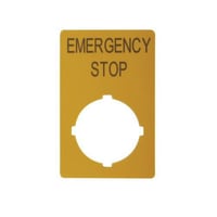 M22-XZK-GB99EATON M22-XZK-GB99 M22 Complete Legend Plate, 1.3 in W, Rectangular Plate, Yellow Field