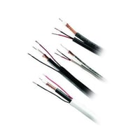 GEN6508-10-08Genesis, Coaxial Cable, 20 AWG, RG59/U, 18 AWG, 2 Conductors, Solid, Copper, Black, PVC, Unshielded, Plenum