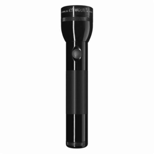 MAGLITE® S2D016-BLACK High Intensity Premium Flashlight, Incandescent Bulb, Aluminum Housing, 27 Lumens