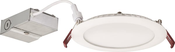 WF4 LED 30K MVOLT MW M6Lithonia Lighting® Wafer™ WF4 LED 30K MVOLT MW M6 Dimmable Round Wafer Thin Recessed Downlight, Static LED Lamp, 4.2 in Ceiling Opening, 120 to 277 VAC, Die Cast Aluminum Housing