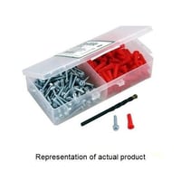 HEXKITStewart Fastener, Conical Anchor Kit, Plastic, #10, 201-Pieces, Box