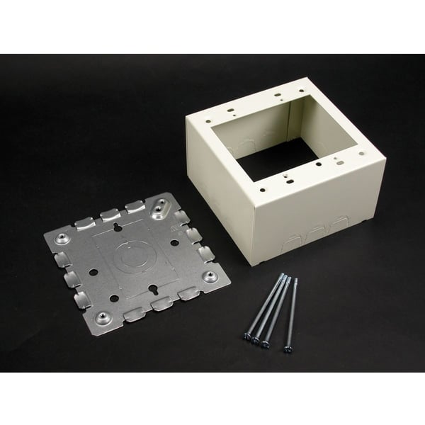5744S-2WHWiremold® 5744S-2WH 2-Gang Deep Switch and Receptacle Box, 4-3/4 in L x 4-3/4 in W x 2-1/4 in H, Steel, Ivory/White