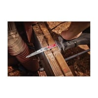 48-00-5226Milwaukee® SAWZALL® AX™ 48-00-5226 Tapered Back Reciprocating Saw Blade, 9 in L, 5 TPI, Carbide Body, Universal/Toothed Edge Tang