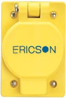 2715FS24Ericson® Perma-Tite® 2715FS24 Rectangular Flip Seal Cover With Weatherproof Boot, 1 Pole, Safety Yellow