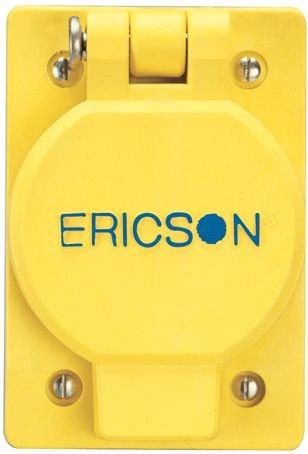 2715FS24Ericson® Perma-Tite® 2715FS24 Rectangular Flip Seal Cover With Weatherproof Boot, 1 Pole, Safety Yellow