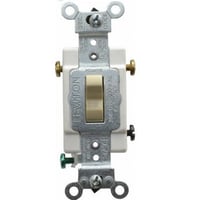 Leviton® CSB3-20I 3-Way Grounding AC Quiet Toggle Switch, 120/277 VAC, 20 A, 800 W, 1000 VA Power Rating