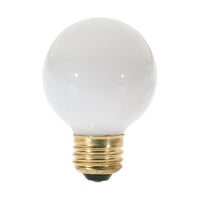 S3828SATCO® S3828 Decorative Dimmable Globe Incandescent Lamp, 40 W, E26 Medium Incandescent Lamp, G18.5 Shape, 300 Lumens Initial