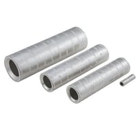 ILSCO® ClearChoice® SureCrimp® ASN-4 Type ASN Dual Rated Compression Sleeve, 6 to 4 AWG Copper/Aluminum Conductor, Die Code: 375, 2.222 in L, Aluminum Alloy