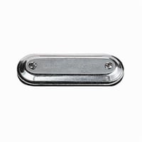 T&B® 470S Oval Conduit Body Cover, 1-1/4 in Hub, For Use With Form 7 EMT Conduits, Stamped Steel, Zinc Plated