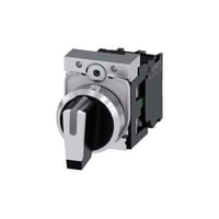 3SU11502BL601NA0Siemens 3SU11502BL601NA0 Non-Illuminated Selector Switch With Holder, 22 mm, 2NO-2NC Contact, Round Short Lever Operator, Black