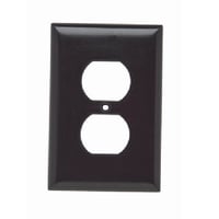 Pass & Seymour® Sierraplex® SPJ8 Junior Jumbo Standard Sized Receptacle Wallplate, 1 Gang, Brown, 5 in, Thermoplastic