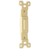 Leviton® 80700-I Combination Wallplate Adapter, For Use With Toggle Switch, Blank Toggle/No Hole Plate, Surface/Wall Plate Mount, Plastic, Ivory