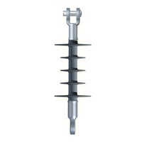 4010460215OHIO BRASS 4010460215 Type PDI-46 Weathershed Deadend Insulator, 35 kV, 8 Sheds, 3 in Small, 4.4 in Large Dia Shed, Ferrous End Connection, ESP Rubber