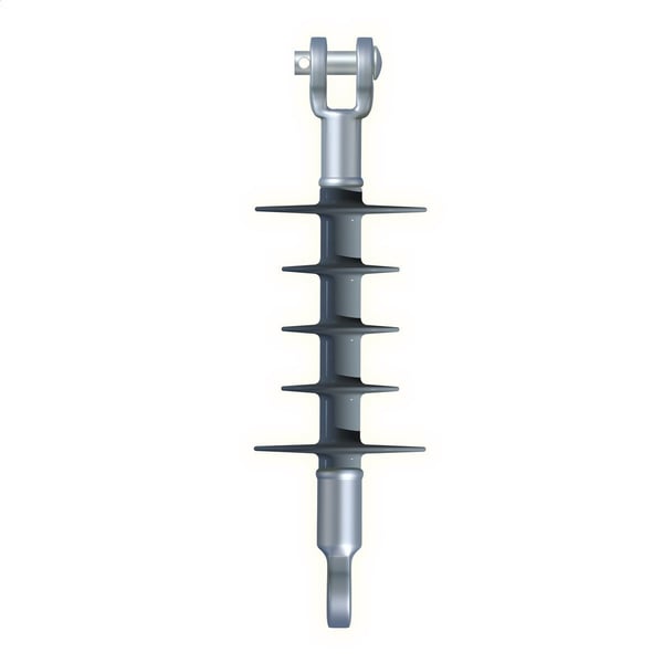 4010460215OHIO BRASS 4010460215 Type PDI-46 Weathershed Deadend Insulator, 35 kV, 8 Sheds, 3 in Small, 4.4 in Large Dia Shed, Ferrous End Connection, ESP Rubber