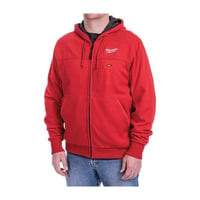 302R-20XLMilwaukee® M12™ 302R-20XL Insulated Heated Hoodie, XL, Red, Cotton/Brushed Tricot Lining/Polyester, 44 to 46 in Chest, Resists: Water and Wind