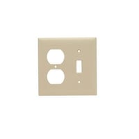 Pass & Seymour® Sierraplex® SP18-I Standard Combination Wallplate, 2 Gangs, Ivory, 5 in, Thermoplastic