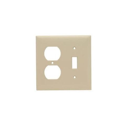 Pass & Seymour® Sierraplex® SP18-I Standard Combination Wallplate, 2 Gangs, Ivory, 5 in, Thermoplastic