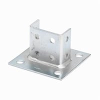 B281SQSS4B-Line B281SQSS4 Square Post Base, Centered Channel Position, 3-1/2 in H Base, For Use With 1-5/8 x 1-5/8 in B22A, B22B and B22C Series Side by Side Channel, 304 Stainless Steel