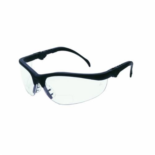 K3H25MCR Safety K3H15 Klondike® Plus Magnifier RX™ Option Bi-Focal Dual Lens Safety Reading Glass, 1.5 Diopter, Clear Lens, Black, Nylon Frame, Polycarbonate Lens, 99.9 % UV Protection, ANSI Z87+, CE EN166 ISO 12312-1