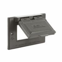 5101-2BELL® Rayntite® 5101-2 GFCI Weatherproof Flip Cover, 3-13/16 in L x 2-13/16 in W x 3/4 to 2-7/8 in D, Die Cast Aluminum