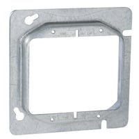 RACO® 840 2-Device Raised Box Cover, 4-11/16 in L x 4-11/16 in W, Receptacle/Switch Cover, Drawn Steel