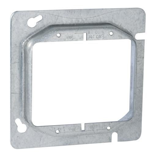 RACO® 840 2-Device Raised Box Cover, 4-11/16 in L x 4-11/16 in W, Receptacle/Switch Cover, Drawn Steel
