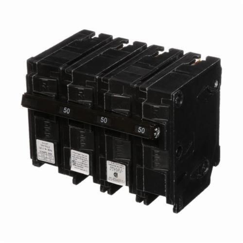 Q35000S01Siemens Q35000S01 Low Voltage Miniature Residential Molded Case Circuit Breaker With Insta-Wire, 120/240 VAC, 50 A, 10 kA Interrupt, 3 Poles, Shunt/Thermal Magnetic Trip