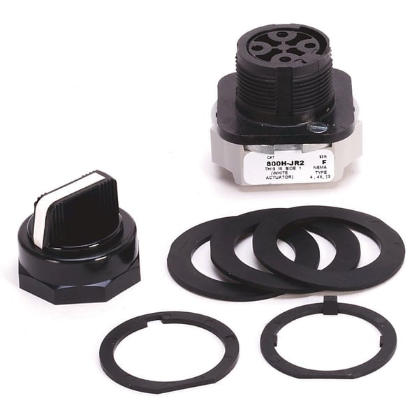 800H-JR4AYAllen-Bradley, 800H-JR4AY, 30.5mm Type 4/4X/13 3 Pos. Sel. Switch-Non-Illum., White, Std. Knob Spring Rtn fr/ Left