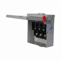 GF323NRSiemens GF224N Type VBII Enclosed Fusible General Duty Low Voltage Single Throw Safety Switch With Neutral, 240 VAC, 200 A, 15 hp, 40 hp, DPST Contact, 2 Poles