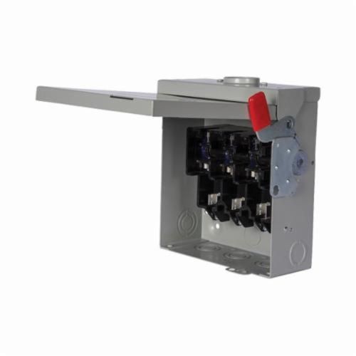 GF323NRSiemens GF224N Type VBII Enclosed Fusible General Duty Low Voltage Single Throw Safety Switch With Neutral, 240 VAC, 200 A, 15 hp, 40 hp, DPST Contact, 2 Poles