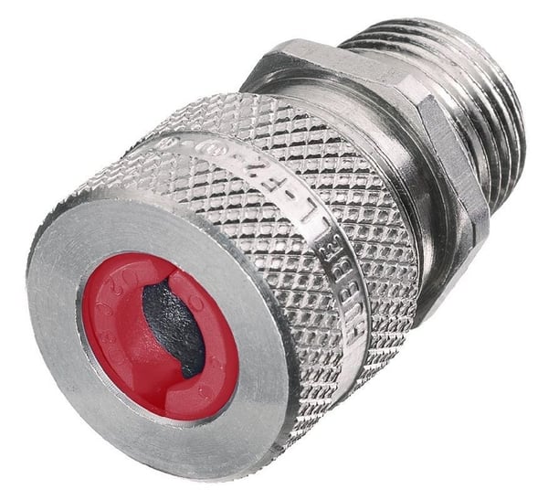 SHC1017Hubbell, Cord Connector, Straight, Male, 1/2 Inch, Aluminum, 0.31 to 0.38 Inch