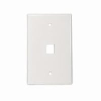 OCC® FPKS0100 KMJ Standard Size Keystone Faceplate, 1 Gang, 1 Port