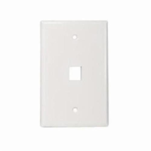 OCC® FPKS0100 KMJ Standard Size Keystone Faceplate, 1 Gang, 1 Port