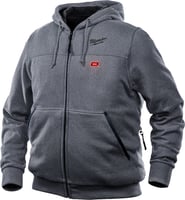 302G-20LMilwaukee® M12™ 302G-20L Insulated Heated Hoodie, L, Gray, Cotton/Brushed Tricot Lining/Polyester, 42 to 44 in Chest, Resists: Water and Wind