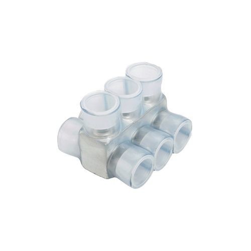 PCSB2/0-3-6Panduit® Pan-Lug™ PCSB250-4-6Y 4-Port Double Sided Multi-Tap Mechanical Connector, 10 AWG to 250 kcmil Stranded Aluminum/Copper/Stranded Conductor, Screw Installation, Aluminum/PVC