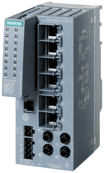 6GK52062BB002AC2Siemens SCALANCE 6GK52062BB002AC2 XC206-2 Manageable Layer IE Switch, RJ-45 Port, Telnet/HTTP/HTTPS/TFTP/FTP/GMRP/DCP/LLDP/SNMP v1/SNMP v2/SNMP v3/IGMP Protocol