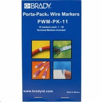 PWM-PK-11Brady® PWM-PK-11 Repositionable Wire Marker Label Book, B-500 Vinyl Cloth