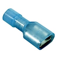 IDEAL® 83-9781 Female Disconnect Terminal, 16 to 14 AWG Conductor, 0.25 x 0.032 in Tab, Shouldered Barrel, Brass/Nylon, Blue