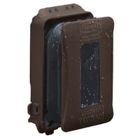 RACO® ML500Z 16-in-1 Configuration Extra Duty Expandable Flat Non-Metallic Weatherproof While-In-Use Cover, 5.73 in L x 3.61 in W x 1 to 3-1/2 in D, GFCI Device Cover, Neoprene Rubber/Polycarbonate